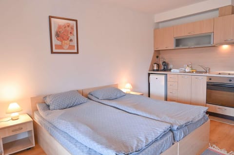 Bed, Kitchen or kitchenette, Bedroom