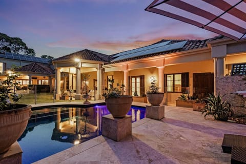 Night, Pool view, Swimming pool, Swimming pool