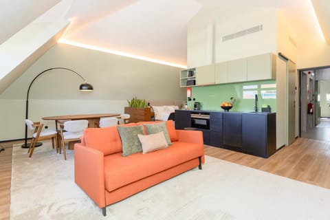 Kitchen or kitchenette, Living room, Dining area