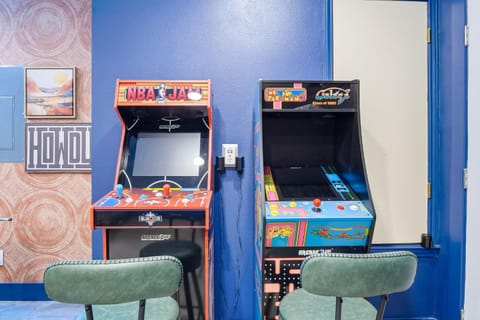 Resort Style Backyard Arcade Games Hot Tub House in San Antonio