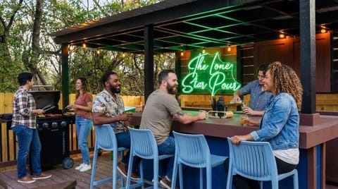 Resort Style Backyard Arcade Games Hot Tub House in San Antonio