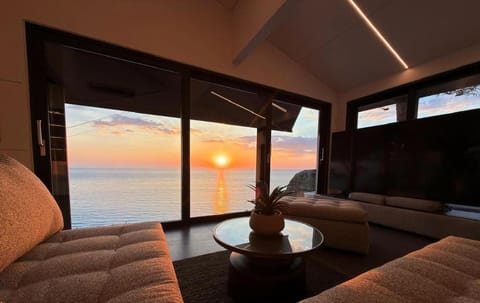 Living room, Sea view, Sunset
