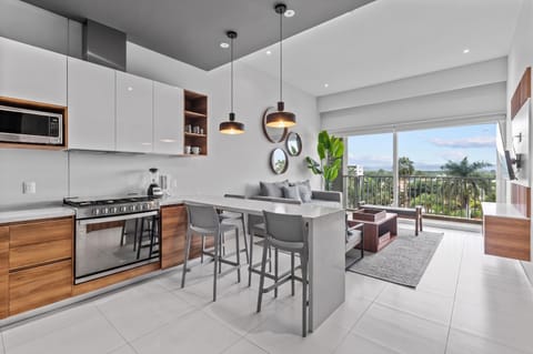 Kitchen or kitchenette, Living room, Dining area