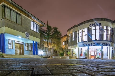 Property building, Facade/entrance, Night, Floor plan