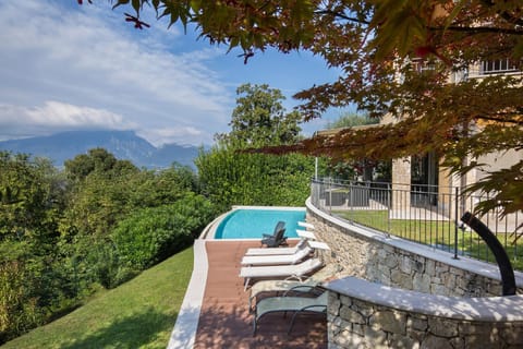 Property building, Living room, Swimming pool