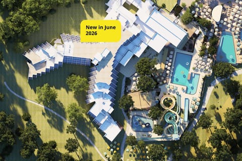 Property building, Bird's eye view, Aqua park, Swimming pool