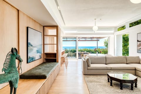 Living room, Seating area, Sea view
