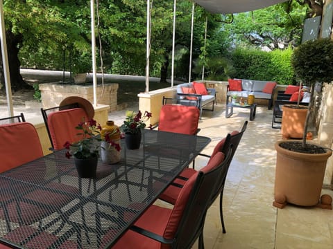 Property building, Living room, Swimming pool