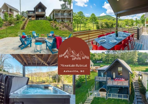 Mountain Retreat Sauna Outdoor Dining Nature House in Swannanoa