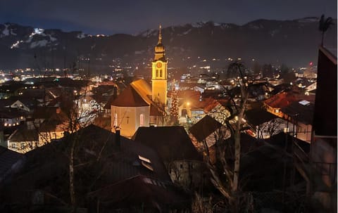 Night, Natural landscape, City view, Mountain view