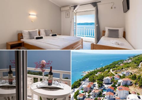 Bed, Natural landscape, Balcony/Terrace, Seating area, Bedroom, Sea view