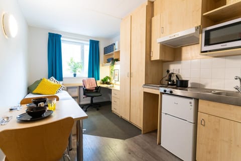 Coffee/tea facilities, Kitchen or kitchenette, Living room, Seating area, Dining area