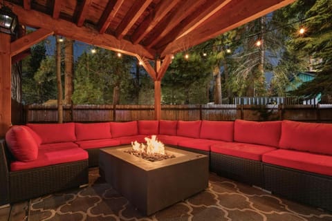 Patio, fireplace