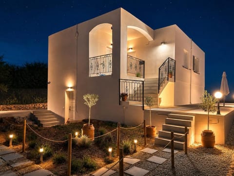 Property building, Night, Garden, Garden view