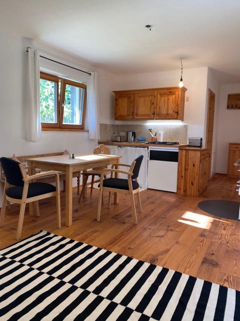 Kitchen or kitchenette, Seating area, Dining area, stove