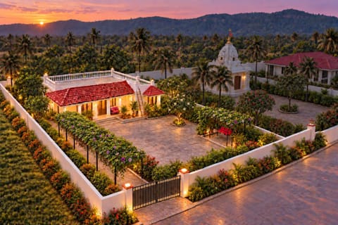Natural landscape, Bird's eye view, Garden view, Mountain view, Sunset