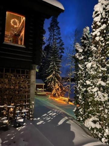 Night, Natural landscape, Winter