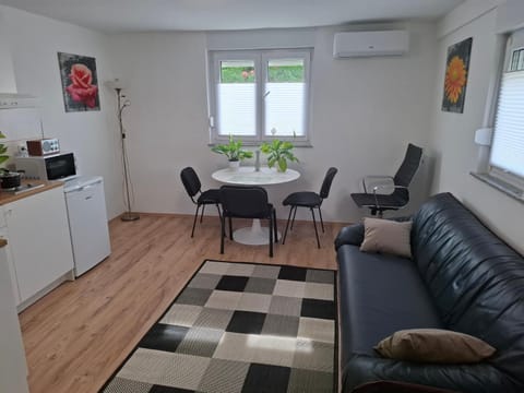 Kitchen or kitchenette, Seating area, Dining area, air conditioner