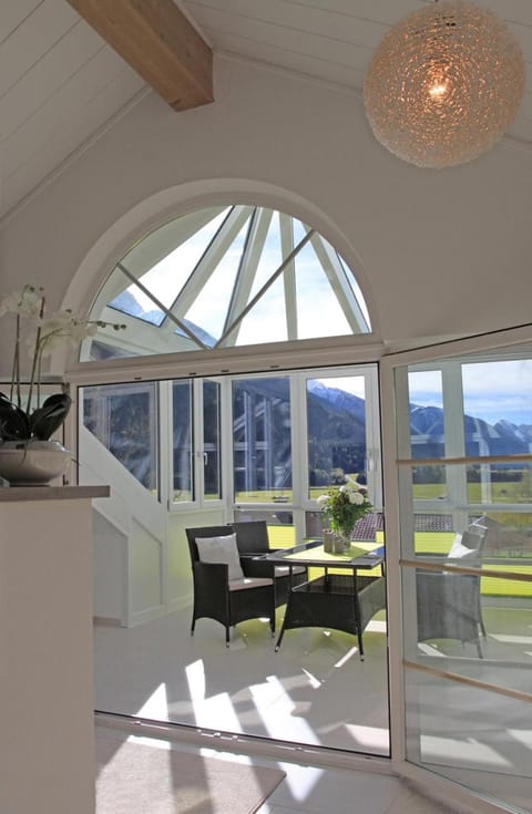 Living room, Seating area, Dining area, Garden view, Mountain view, River view