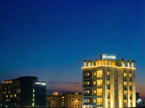 Property building, Night, City view