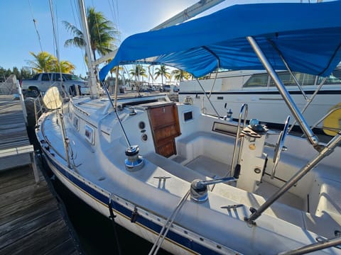Lady Carmen Docked boat in Stock Island