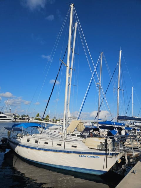 Lady Carmen Docked boat in Stock Island