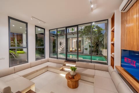 Living room, Seating area, Swimming pool