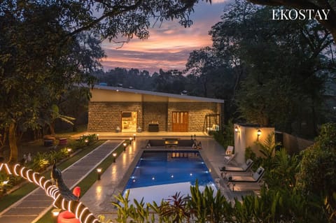 Property building, Day, Night, Natural landscape, Pool view, Swimming pool
