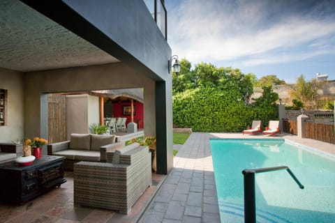 Patio, Off site, Day, Summer, BBQ facilities, Garden, Garden view, Pool view, Swimming pool