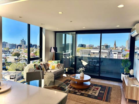 View (from property/room), Living room, Seating area, City view