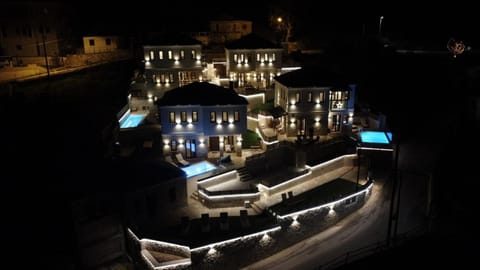 Night, Natural landscape, Pool view, Swimming pool, sunbed
