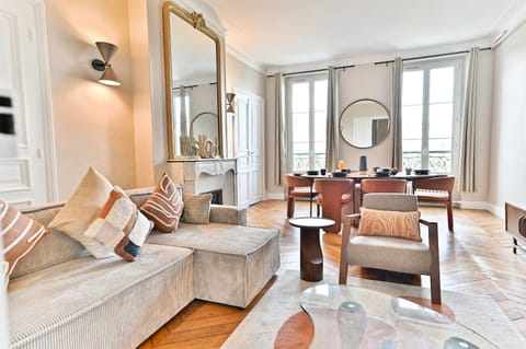 Living room, fireplace