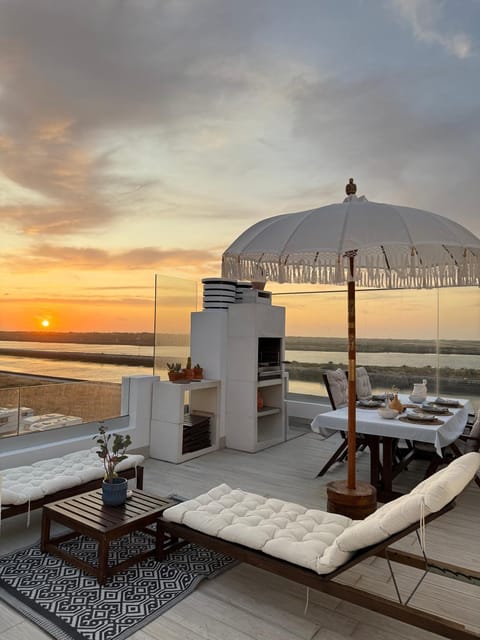 Natural landscape, Balcony/Terrace, Sunset, sunbed