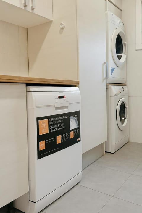 dishwasher, washing machine, dryer