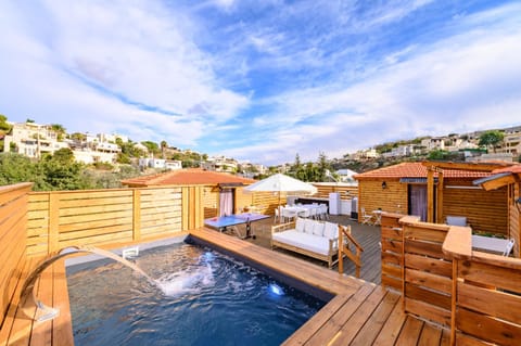 Property building, Patio, Day, Natural landscape, View (from property/room), Balcony/Terrace, Pool view, Swimming pool, sunbed