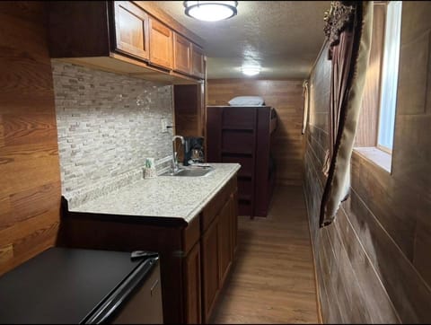 Kitchen or kitchenette, bunk bed