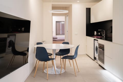 Kitchen or kitchenette, Living room, Dining area
