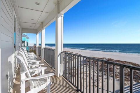 Patio, Day, View (from property/room), Balcony/Terrace, Beach, Sea view, sunbed