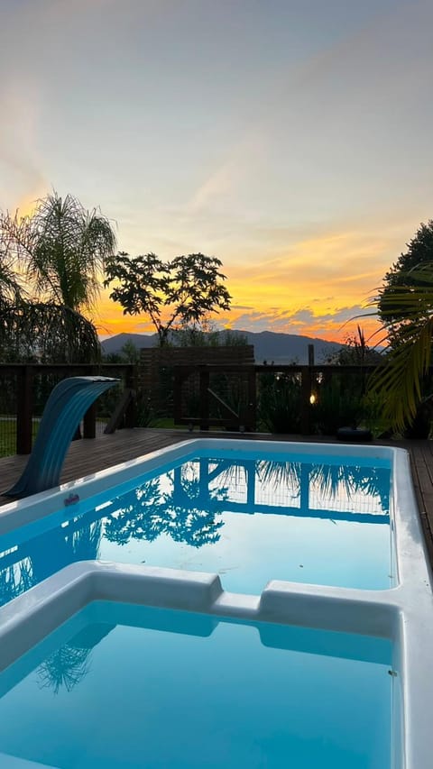 Natural landscape, Pool view, Swimming pool, Sunrise