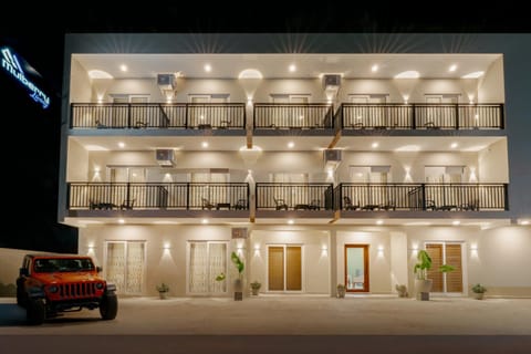 Property building, Night, Parking