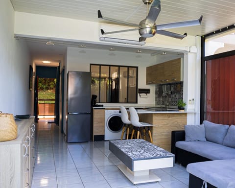 Living room, kitchen