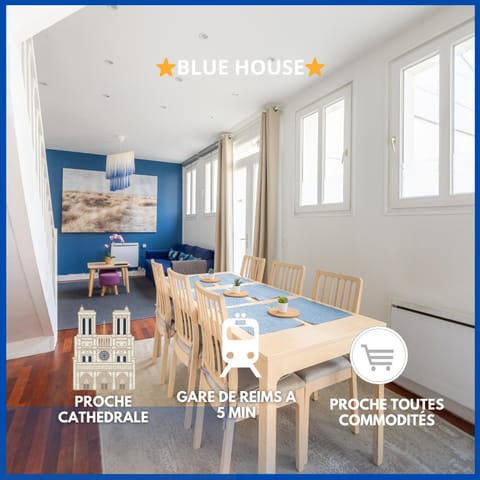 Living room, Dining area, Text overlay