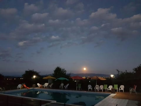 Night, On site, Mountain view, Swimming pool, Swimming pool