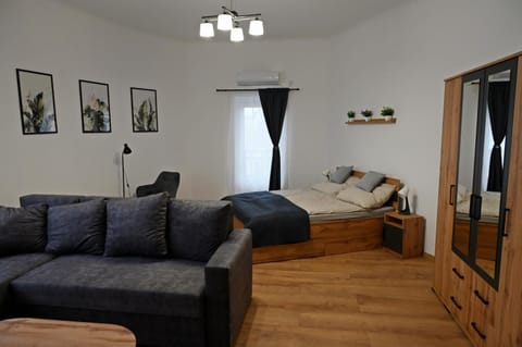 Bed, TV and multimedia, Living room, Photo of the whole room, Seating area, Bedroom