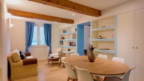 Library, Living room, Seating area, Dining area