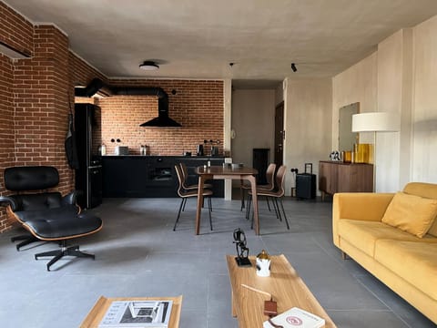 Living room, kitchen
