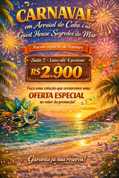 Segredos do Mar - Guest House - Arraial do Cabo RJ Bed and Breakfast in Vila Canaa