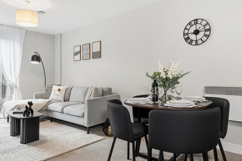 Living room, Seating area, Dining area