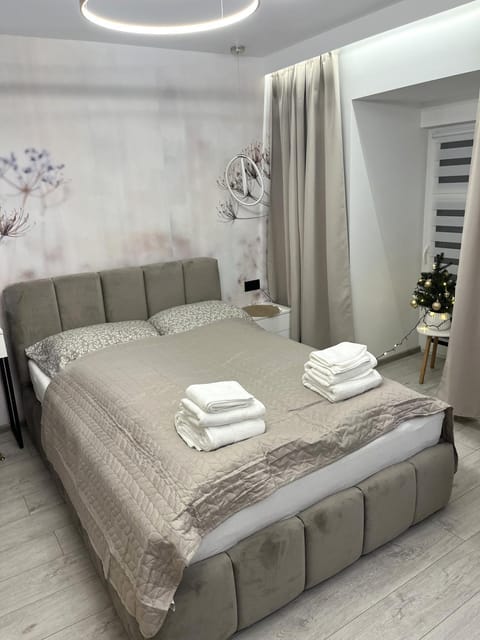 Bed, Living room, Photo of the whole room, Bedroom, towels
