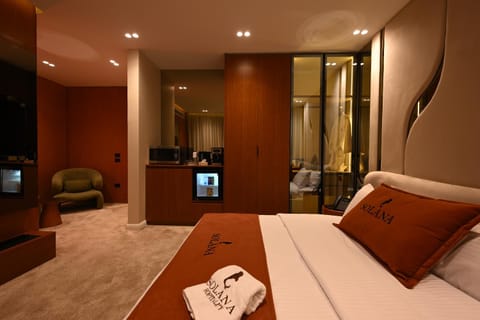Bed, TV and multimedia, Kitchen or kitchenette, Living room